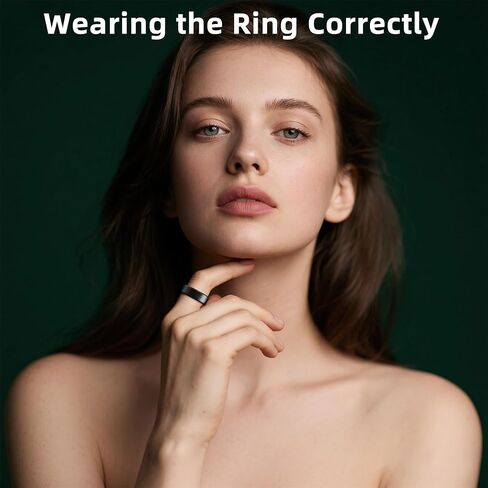 Smart Ring with LED Display Screen, Fitness Tracker Smart Rings for Women Men, Health Ring for iOS & Android, Sleep Tracker Ring Compatible with Heart Rate, SpO2, Sleep, Step (Black, 12) in Saudi Arabia