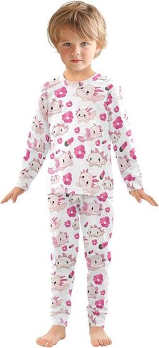 Pajama يضع الأكمام الطويلة ناعم المريح ملابس 2 قطعة PJS 3-8 سنوات in Kuwait