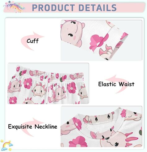 Pajama يضع الأكمام الطويلة ناعم المريح ملابس 2 قطعة PJS 3-8 سنوات in Kuwait