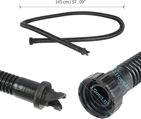 Generic Inflation Pump Tube Replacement Parts Pump Accessories Components Paddle Board Pump Valve Hose Hose Pump Tube for SUP Surfboard, Black in Saudi Arabia