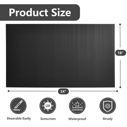 24 x 18 inch Corrugated Plastic Sheets – 10 Pack, Foam Poster Board, Durable & Waterproof Corrugated Plastic for Yard Signs,Outdoor,Open House, Birthday, DIY Projects, 4 MM, (Black) in Kuwait