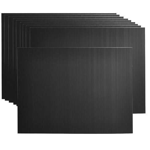 24 x 18 inch Corrugated Plastic Sheets – 10 Pack, Foam Poster Board, Durable & Waterproof Corrugated Plastic for Yard Signs,Outdoor,Open House, Birthday, DIY Projects, 4 MM, (Black) in Kuwait