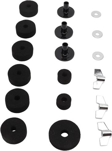 aqxreight Kit Non Slip Felt Pad Set Wing Nuts Stand Sleeves Cymbal Washers Replacement AccessoriesBlack Felt Pad Set Cymbal WashersCymbal Stand D Parts (Gray) in Saudi Arabia