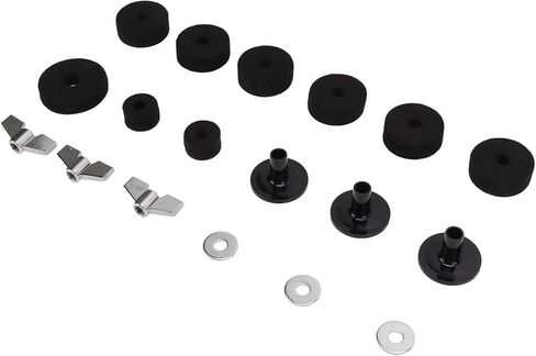 aqxreight Kit Non Slip Felt Pad Set Wing Nuts Stand Sleeves Cymbal Washers Replacement AccessoriesBlack Felt Pad Set Cymbal WashersCymbal Stand D Parts (Gray) in Saudi Arabia