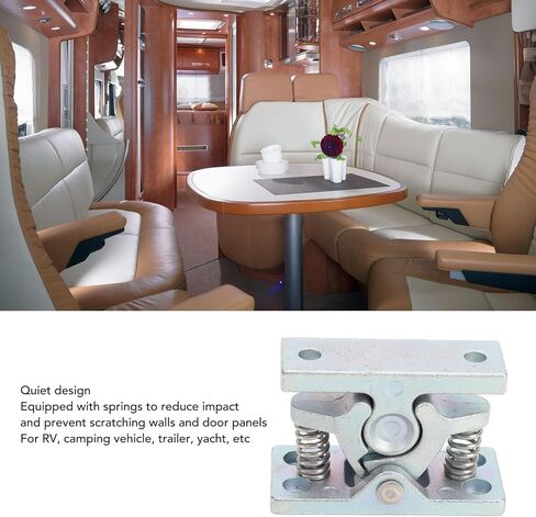 Aramox مزدوج الأسطوانة الصيد زنبرك محملة سهلة التخزين توقف القفل ل RVs ، والمقطورات ، واليخوت ، مصنوعة من سبيكة الزنك ، المجلفنة ، مضغوطة وخفيفة الوزن in Kuwait