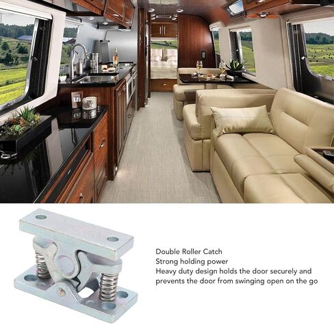 Aramox مزدوج الأسطوانة الصيد زنبرك محملة سهلة التخزين توقف القفل ل RVs ، والمقطورات ، واليخوت ، مصنوعة من سبيكة الزنك ، المجلفنة ، مضغوطة وخفيفة الوزن in Kuwait