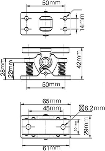 Aramox مزدوج الأسطوانة الصيد زنبرك محملة سهلة التخزين توقف القفل ل RVs ، والمقطورات ، واليخوت ، مصنوعة من سبيكة الزنك ، المجلفنة ، مضغوطة وخفيفة الوزن in Kuwait