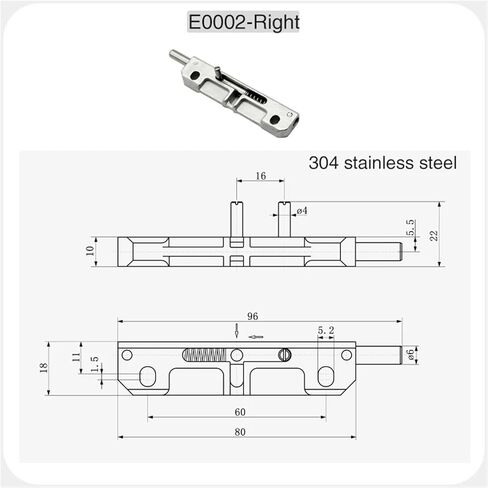 Stainless Steel Door Interior Door Spring Latch Hinge Bathroom Door Lock Door Latch Pin Door Bolt Stainless Steel Right 1Pcs in Saudi Arabia