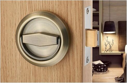 1Pcs Bronze Set Hidden Door Locks Stainless Steel Handle Recessed Invisible Keyless Mechanical Outdoor Lock in Saudi Arabia