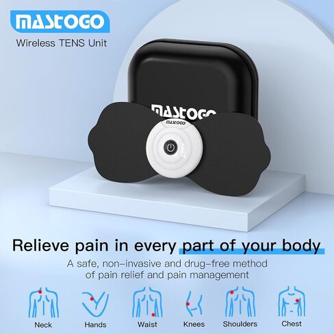 Wireless TENS & EMS Unit Back Pain Relief Massager - APP Controlled Bluetooth EMS Muscle Stimulator Machine for Back Shoulder Leg Neck Pain Relief (Black) in Saudi Arabia
