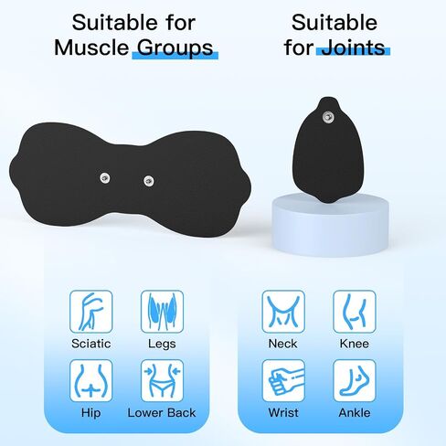 Wireless TENS & EMS Unit Back Pain Relief Massager - APP Controlled Bluetooth EMS Muscle Stimulator Machine for Back Shoulder Leg Neck Pain Relief (Black) in Saudi Arabia