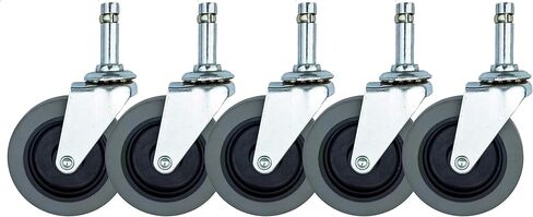 3" Brute Trash Bin Dolly Replacement Swivel Casters, Set of 5 Casters in Saudi Arabia