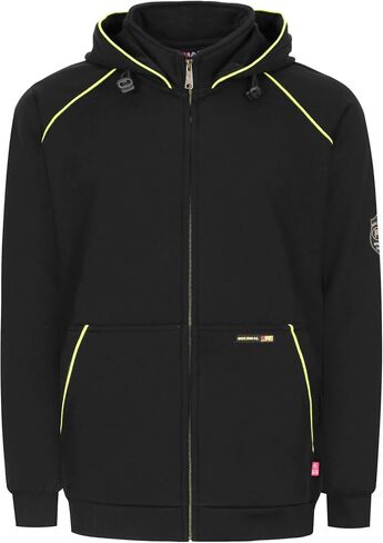 BOCOMAL FR Hoodies 12oz Heavyweight Cotton Fleece Zipper Front Flame Resistant Contrast Stripes Hooded Sweatshirts in Saudi Arabia