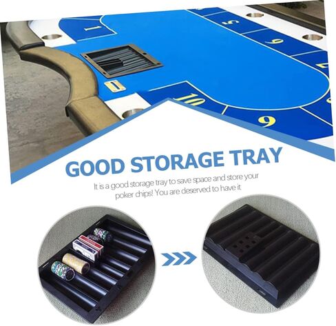 Toyvian Chip Tray Chip Poker Tresh Sray Chips Holder Poker Table Rack Sriding Tresent Rack Poker Chip حامل رقاقة البوكر in Kuwait