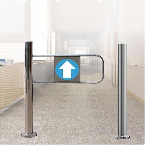بوابة التأرجح التلقائي باب أحادي الاتجاه ، حاجز السلامة المعدنية المحملة بنابض مع جبل ما بعد ، فتحة 90 درجة لمحلات السوبر ماركت ، المكتبات ، المتاجر ذات المناظر الخلابة-اليسار 50 × 100 سم in Kuwait