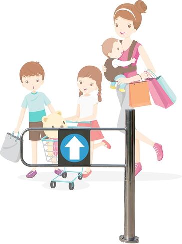 بوابة Safety Swing لمدخل السوبر ماركت ، حاجز معدني 90 درجة ، باب المشاة المحمّل بنابض للمستودعات ، المكتبة وبار المناظر الطبيعية الخلابة (يمين ، 85x97 سم/2.78 × 30 قدمًا) in Saudi Arabia