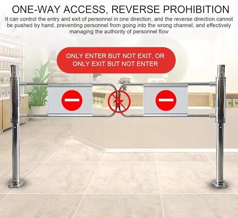 بوابة Safety Swing لمحلات السوبر ماركت-حاجز معدني محمّل بنابض مع فتحة 90 درجة ، باب أحادي الاتجاه للمكتبات والمتاجر ذات المناظر الخلابة (75x97 سم/2.46 × 3.18 قدم) in Kuwait