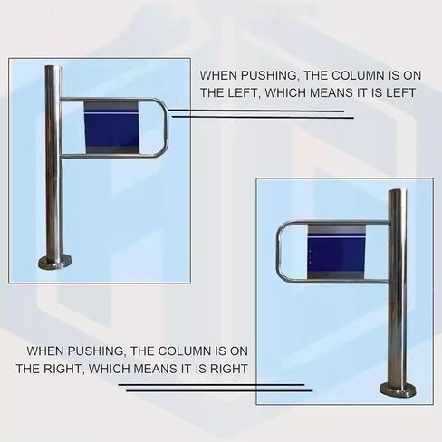 بوابة Safety Swing لمحلات السوبر ماركت-حاجز معدني محمّل بنابض مع فتحة 90 درجة ، باب أحادي الاتجاه للمكتبات والمتاجر ذات المناظر الخلابة (75x97 سم/2.46 × 3.18 قدم) in Kuwait
