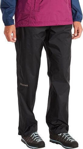 MARMOT Women's PreCip Eco Full Zip Pant | Lightweight, Waterproof Pants for Women, Ideal for Hiking, Jogging, and Camping, 100% Recycled, Black, Small in Kuwait