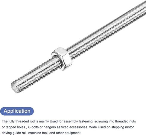 MECCANIXITY 5Pack M3 x 200mm Fully Threaded Rod with 10 Pack Hex Nuts, 1.25mm Thread Pitch 304 Stainless Steel Right Hand Threaded Rods Bar Studs in Saudi Arabia
