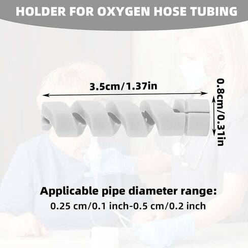 10 Pack Oxygen Tube Support Crimp Straightener for Portable Oxygen Concentrator, Oxygen Tubing Support for Oxygen Tank Oxygen Hose Nasal Cannula Oxygen Accessories (Blue) in Kuwait