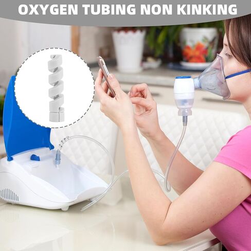 10 Pack Oxygen Tube Support Crimp Straightener for Portable Oxygen Concentrator, Oxygen Tubing Support for Oxygen Tank Oxygen Hose Nasal Cannula Oxygen Accessories (Blue) in Kuwait