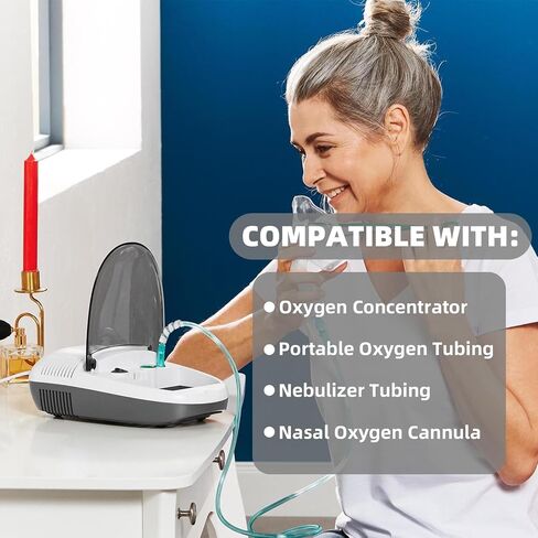 10 Pack Oxygen Tube Support Crimp Straightener for Portable Oxygen Concentrator, Oxygen Tubing Support for Oxygen Tank Oxygen Hose Nasal Cannula Oxygen Accessories (Blue) in Kuwait