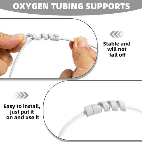 10 Pack Oxygen Tube Support Crimp Straightener for Portable Oxygen Concentrator, Oxygen Tubing Support for Oxygen Tank Oxygen Hose Nasal Cannula Oxygen Accessories (Blue) in Kuwait
