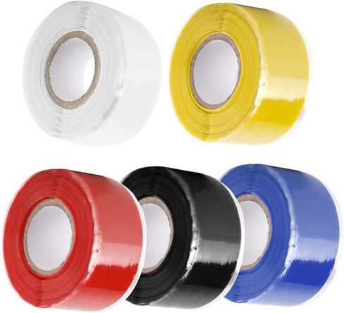 Aventik Edison Silicone Tape Selfing Selfing Telectiped Tape Bracking Brack Wirs Wrappip Epipe and Plumbing Fipe ، غير موصل ، يقاوم درجة الحرارة ، الرطوبة ، الغبار (أبيض) in Saudi Arabia