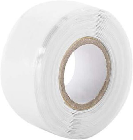 Aventik Edison Silicone Tape Selfing Selfing Telectiped Tape Bracking Brack Wirs Wrappip Epipe and Plumbing Fipe ، غير موصل ، يقاوم درجة الحرارة ، الرطوبة ، الغبار (أبيض) in Saudi Arabia