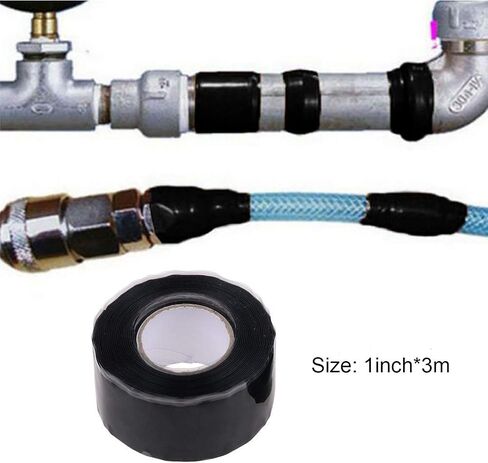 Aventik Edison Silicone Tape Selfing Selfing Telectiped Tape Bracking Brack Wirs Wrappip Epipe and Plumbing Fipe ، غير موصل ، يقاوم درجة الحرارة ، الرطوبة ، الغبار (أبيض) in Saudi Arabia