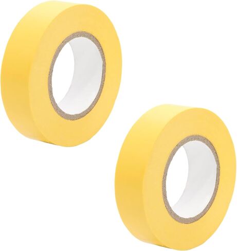 Yellow Colored Electrical Tape 2 Rolls – Waterproof & Heat Resistant Insulation Electric Tape for Wiring, Automotive, Repair & DIY Projects (0.75 Inch x 65 Ft Each) in Kuwait