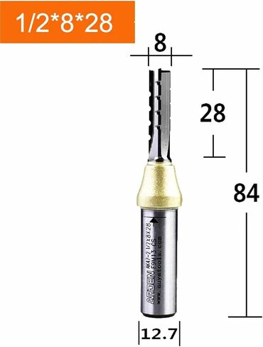 Arden 3 Flutes TCT جهاز التوجيه المستقيم بت قطع CNC CNC CRBIDE CATTER CARBIDE للأخشاب MDF Multilayer Board (26 مم) in Saudi Arabia