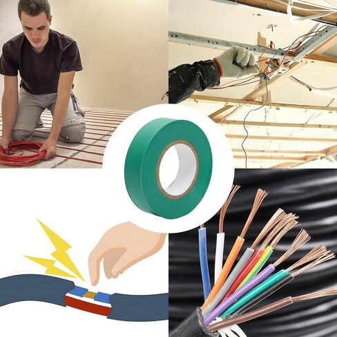 Yellow Colored Electrical Tape 2 Rolls – Waterproof & Heat Resistant Insulation Electric Tape for Wiring, Automotive, Repair & DIY Projects (0.75 Inch x 65 Ft Each) in Kuwait