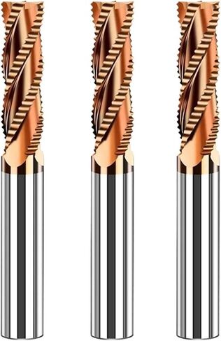Vsharp Roughing End Mill 4-12mm 4 Flute CNC Router Bit Spiral Milling Bit TiCN Coating HRC 55 Solid Carbide Milling Cutter(4.0x10x50L) in Saudi Arabia