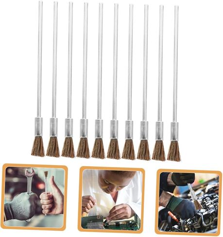 Pretyzoom 10pcs Horsehair Writh Brush for Power Drill Wire Cleaning Frush for Dexoval متوافق مع تمرينات اليد الكهربائية وتصميم خفيف الوزن in Saudi Arabia