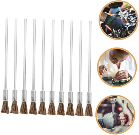 Pretyzoom 10pcs Horsehair Writh Brush for Power Drill Wire Cleaning Frush for Dexoval متوافق مع تمرينات اليد الكهربائية وتصميم خفيف الوزن in Saudi Arabia