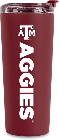 Rico Industries NCAA 24oz Stainless Steel Tumbler with Lid and Dual Functioning Lid (Sip or Use Straw) in Saudi Arabia
