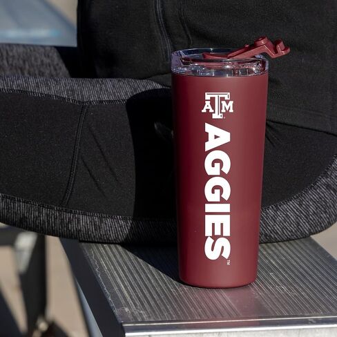 Rico Industries NCAA 24oz Stainless Steel Tumbler with Lid and Dual Functioning Lid (Sip or Use Straw) in Saudi Arabia