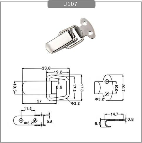 Industrial Spring 304 Stainless Steel Toolbox Lock Buckle 1Pcs(SUS201) in Saudi Arabia