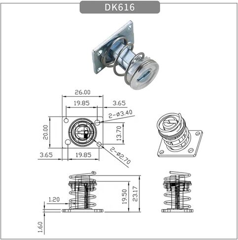 Rebound Press Automatic Spring Small Lock Buckle Cabinet Body Buckle Lock Zinc Alloy Cabinet Door Buckle 1Pcs in Saudi Arabia