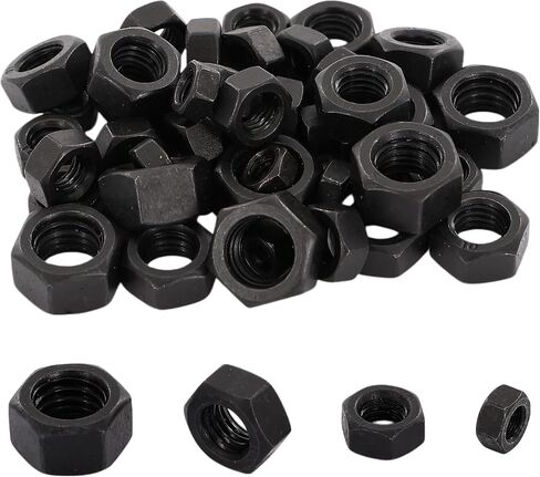 100 Hex Nuts Carbon Steel ، Locknuts ، Nut Oxide Hexagon ، خيوط صافية ، مناسبة لصناعة البناء ، الطاقة الجديدة ، البتروكيماويات ، بناء السفن ، إلخ (M6 ، M8 ، M10 ، M12) in Saudi Arabia