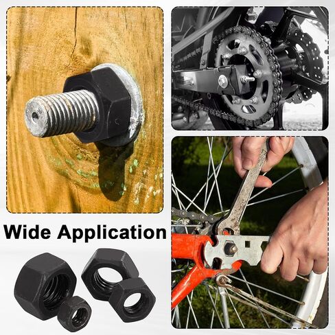 100 Hex Nuts Carbon Steel ، Locknuts ، Nut Oxide Hexagon ، خيوط صافية ، مناسبة لصناعة البناء ، الطاقة الجديدة ، البتروكيماويات ، بناء السفن ، إلخ (M6 ، M8 ، M10 ، M12) in Saudi Arabia