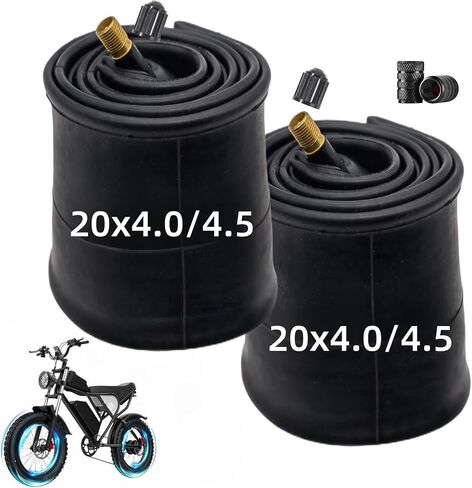 20 Inch Fat Tubes 20x3.0/3.5 Fat Tire Tube 20x3.5/4.0 Bike Tube 20x4.0/4.5 Heavy Duty Tire Tubes for 20" Electric Bike Fat Beach Bike 2 Pack in Saudi Arabia