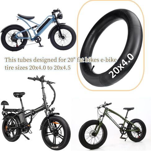 20 Inch Fat Tubes 20x3.0/3.5 Fat Tire Tube 20x3.5/4.0 Bike Tube 20x4.0/4.5 Heavy Duty Tire Tubes for 20" Electric Bike Fat Beach Bike 2 Pack in Saudi Arabia