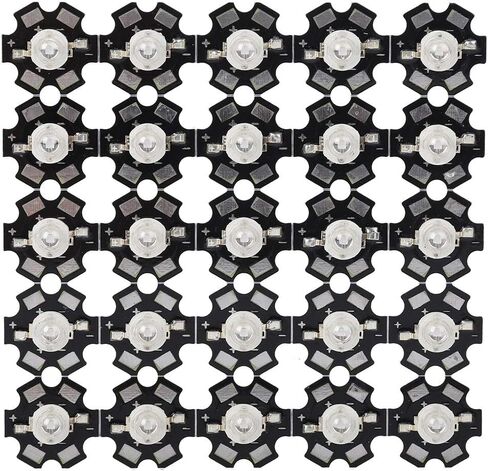 EVGATSAUTO High Power LED Fixture Chips LED Beads, Light Emitting Diode Aluminium Base Long Lifespan Firm Shockproof Light Emitting Diode for Garden, Ceiling Decoration Red Green Blue (660NM) in Saudi Arabia