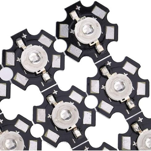 EVGATSAUTO High Power LED Fixture Chips LED Beads, Light Emitting Diode Aluminium Base Long Lifespan Firm Shockproof Light Emitting Diode for Garden, Ceiling Decoration Red Green Blue (660NM) in Saudi Arabia