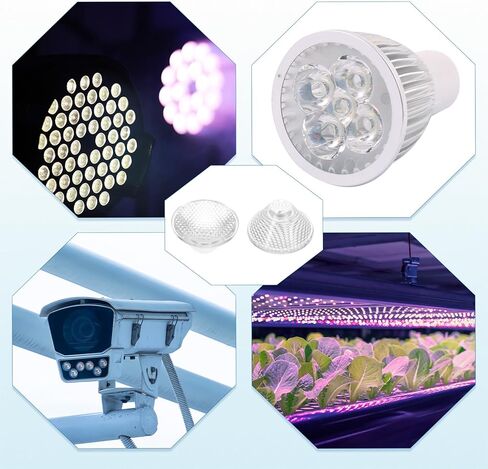 PATIKIL 60 درجة 20 مم عدسة LED عالية الطاقة ، 20 PCS صافحة العدسات السطح البصرية البصرية PMMA للضوء LED 1W-5W ، دائرة الضوء ، لوحة in Kuwait