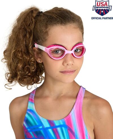 ARENA Unisex Kids Junior Air Mirror Swim Goggles for Swimming Ages 6 to 12 Air Seals Anti-Fog Coated Lens Adjustable Strap in Saudi Arabia