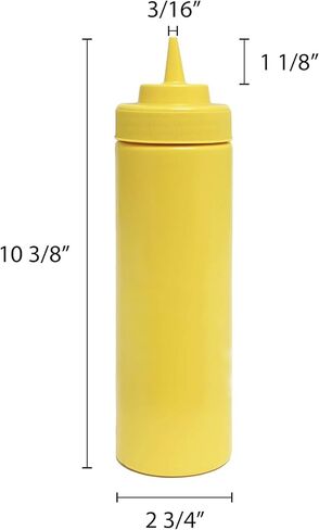 TrueCraftware-Set of 6 Squeeze Condiment Wide Mouth Dispensing Bottles 32 oz Clear- Plastic Squeeze Bottle For Sauces Spreads Ketchup Mustard Mayo Hot sauces and Olive oil in Saudi Arabia